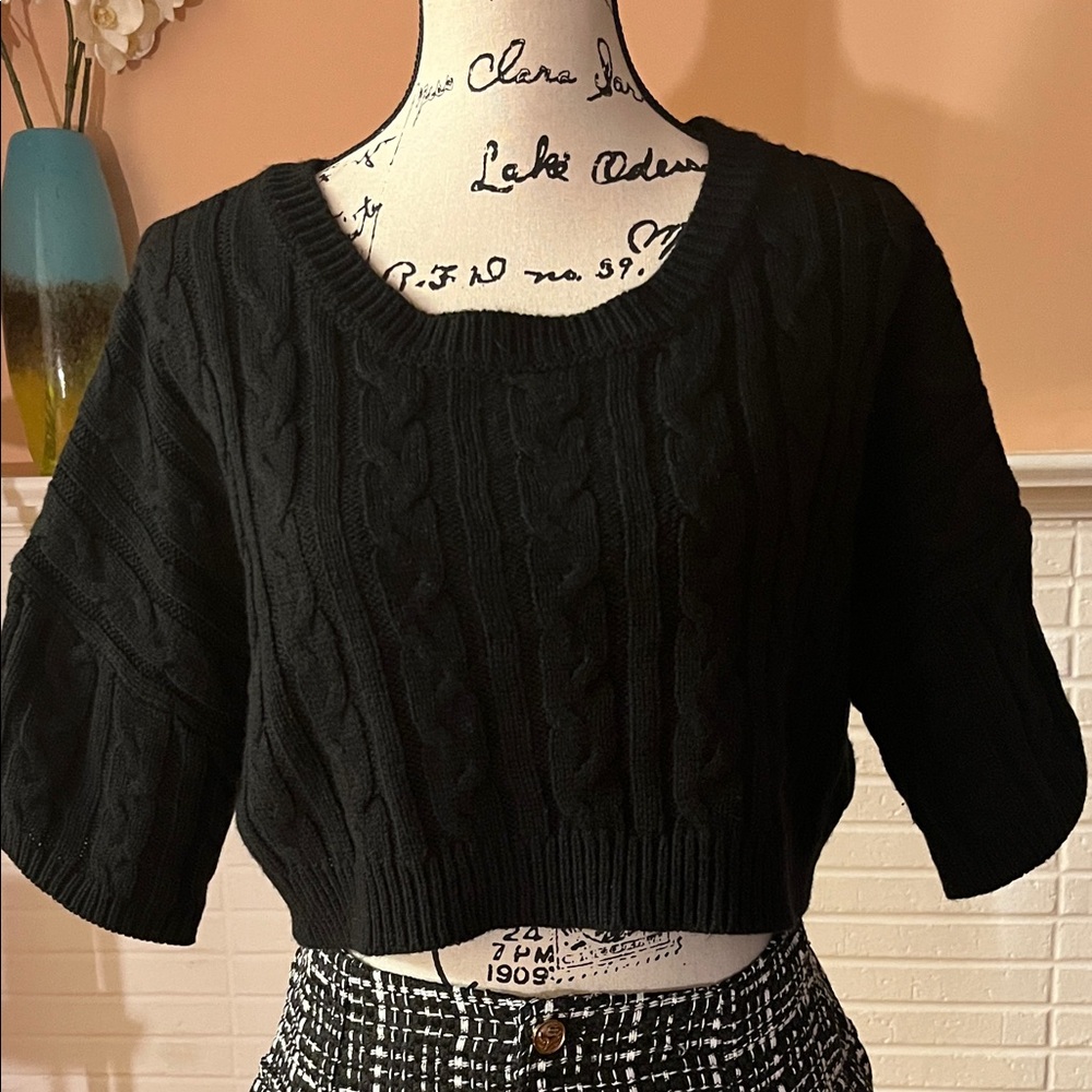J Cable Knit Sweater
